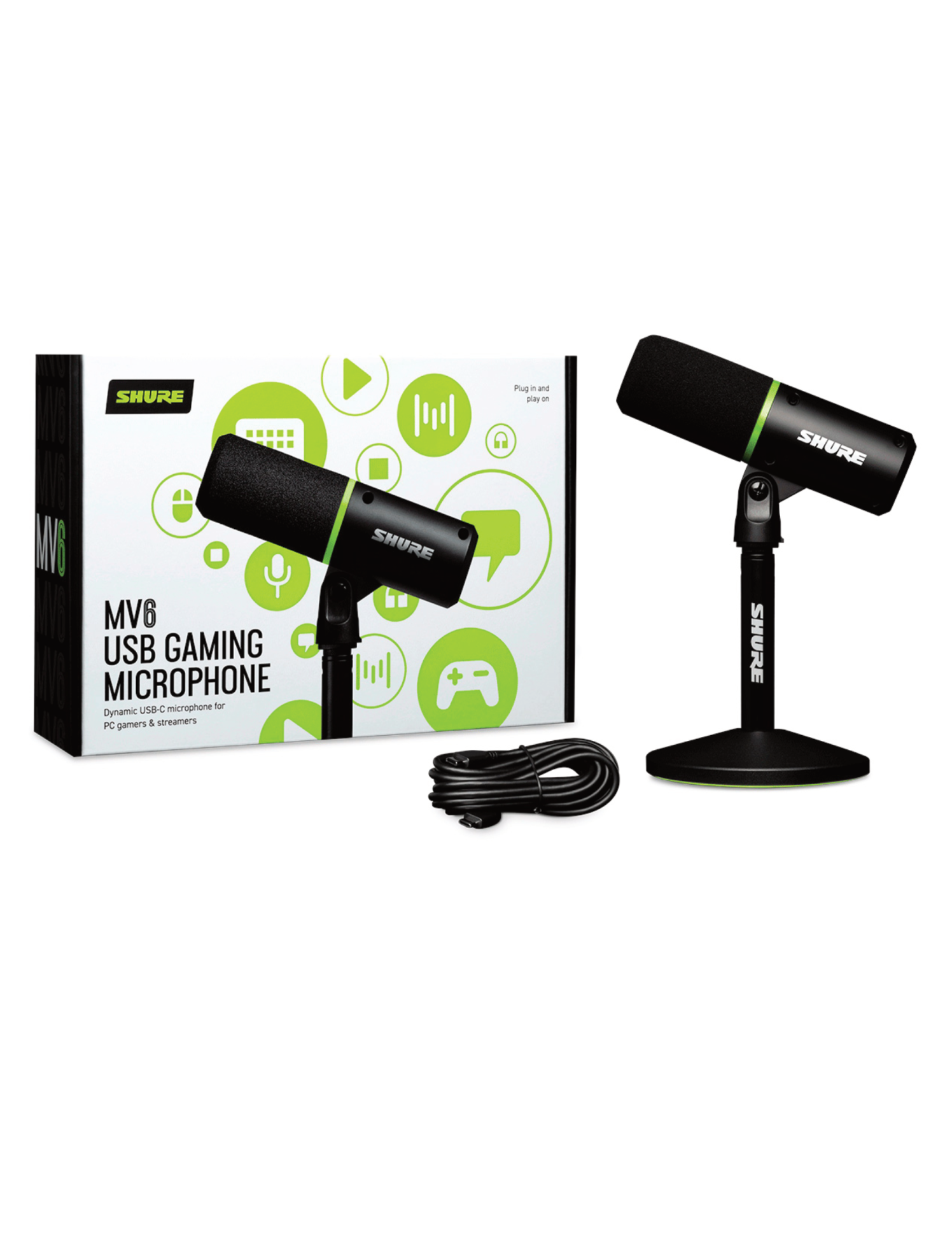 新品未使用 SHURE MV6 USB Gaming Microphone MV6 - USB microphone type gaming