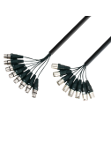 Câble Multipaire 8 x XLR mâle vers 8 x femelle 3 m