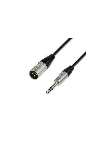Câble Micro XLR male / JACK TRS, longueur 2m, Fiche NEUTRIK
